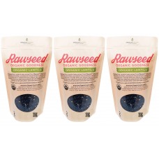 Rawseed Organic Black Lentils 6 Lbs (3 Pack 2 Lbs) 